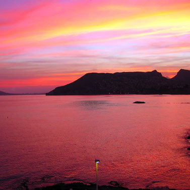 Sunset across the bay at Calpe